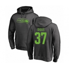 Football Seattle Seahawks #37 Quandre Diggs Ash One Color Pullover Hoodie