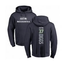 Football Seattle Seahawks #37 Quandre Diggs Navy Blue Backer Pullover Hoodie