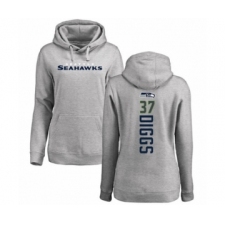 Football Women's Seattle Seahawks #37 Quandre Diggs Ash Backer Pullover Hoodie