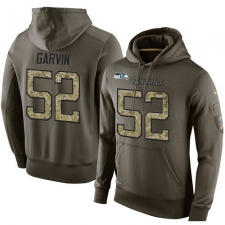 NFL Nike Seattle Seahawks #52 Terence Garvin Green Salute To Service Men's Pullover Hoodie