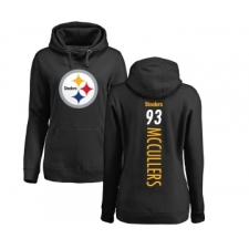 Football Women's Pittsburgh Steelers #93 Dan McCullers Black Backer Pullover Hoodie