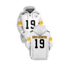 Men's Pittsburgh Steelers #19 JuJu Smith-Schuster 2021 White Pullover Football Hoodie