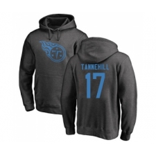 Football Tennessee Titans #17 Ryan Tannehill Ash One Color Pullover Hoodie