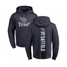 Football Tennessee Titans #76 Rodger Saffold Navy Blue Backer Pullover Hoodie