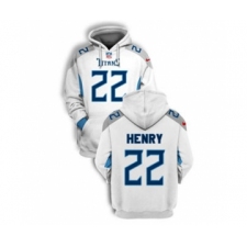 Men's Tennessee Titans #22 Derrick Henry 2021 White Pullover Football Hoodie