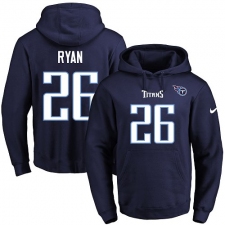 NFL Men's Nike Tennessee Titans #26 Logan Ryan Navy Blue Name & Number Pullover Hoodie