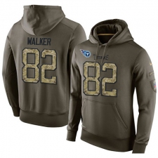 NFL Nike Tennessee Titans #82 Delanie Walker Green Salute To Service Men's Pullover Hoodie