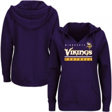 NFL Minnesota Vikings Majestic Women's Self Determination Pullover Hoodie - Purple