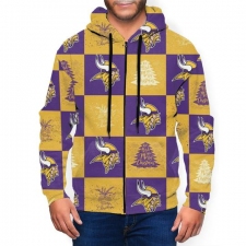 Vikings Team Ugly Christmas Men's Zip Hooded Sweatshirt