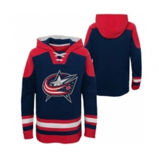 Men's Columbus Blue Jackets Blank Navy Ageless Must-Have Lace-Up Pullover Hockey Hoodie