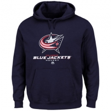 NHL Men's Columbus Blue Jackets Majestic Big & Tall Critical Victory Pullover Hoodie - Navy Blue