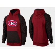 NHL Men's Montreal Canadiens Big & Tall Logo Hoodie - Red/Brown