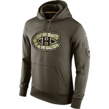 NHL Men's Montreal Canadiens Nike Olive Salute To Service KO Performance Hoodie