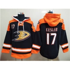 Men's Anaheim Ducks #17 Ryan Kesler Black Ageless Must-Have Lace-Up Pullover Hockey Hoodie