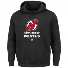 NHL Men's New Jersey Devils Majestic Big & Tall Critical Victory Pullover Hoodie - Black