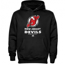NHL Men's New Jersey Devils Majestic Critical Victory VIII Fleece Hoodie - Black