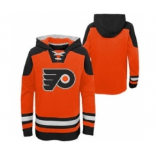 Men's Philadelphia Flyers Blank Orange Ageless Must-Have Lace-Up Pullover Hockey Hoodie