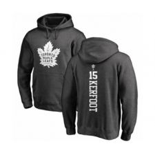 Hockey Toronto Maple Leafs #15 Alexander Kerfoot Charcoal One Color Backer Pullover Hoodie