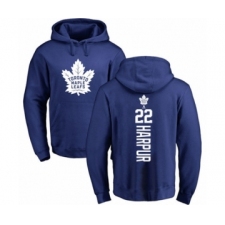 Hockey Toronto Maple Leafs #22 Ben Harpur Royal Blue Backer Pullover Hoodie