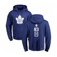 Hockey Toronto Maple Leafs #83 Cody Ceci Royal Blue Backer Pullover Hoodie