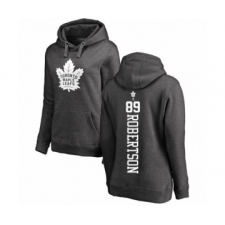 Hockey Women's Toronto Maple Leafs #89 Nicholas Robertson Charcoal One Color Backer Pullover Hoodie