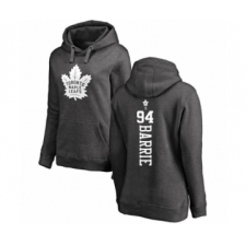 Hockey Women's Toronto Maple Leafs #94 Tyson Barrie Charcoal One Color Backer Pullover Hoodie