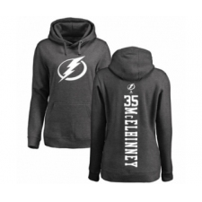 Hockey Women's Tampa Bay Lightning #35 Curtis McElhinney Charcoal One Color Backer Pullover Hoodie