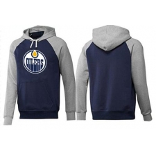 NHL Men's Edmonton Oilers Big & Tall Logo Hoodie - Navy/Grey
