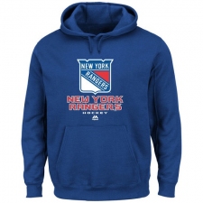 NHL Men's Majsetic New York Rangers Critical Victory VIII Pullover Hoodie - Royal Blue