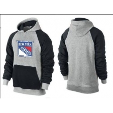 NHL Men's New York Rangers Big & Tall Logo Pullover Hoodie - Grey/Black