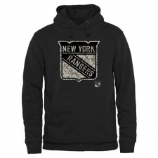 NHL Men's New York Rangers Black Rink Warrior Pullover Hoodie