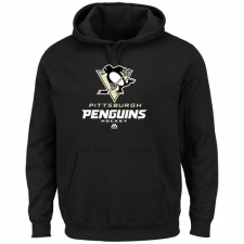 NHL Men's Majestic Pittsburgh Penguins Critical Victory VIII Pullover Hoodie - Black