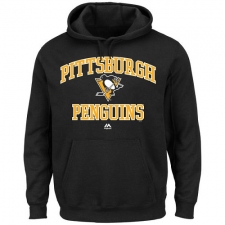 NHL Men's Pittsburgh Penguins Majestic Heart & Soul Hoodie - Black