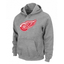 NHL Men's Detroit Red Wings Big & Tall Logo Hoodie - Grey