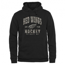 NHL Men's Detroit Red Wings Black Camo Stack Pullover Hoodie