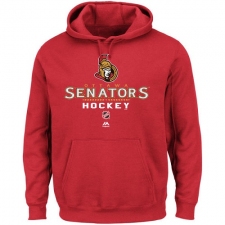 NHL Men's Majestic Ottawa Senators Critical Victory Pullover Hoodie Sweatshirt - Red