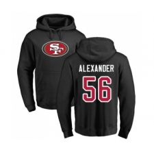Football San Francisco 49ers #56 Kwon Alexander Black Name & Number Logo Pullover Hoodie