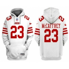 Men's San Francisco 49ers #23 Christian McCaffrey White Alternate Pullover Hoodie