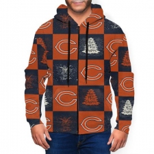 Bears Team Ugly Christmas Men's Zip Hooded Sweatshirt