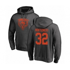 Football Chicago Bears #32 David Montgomery Ash One Color Pullover Hoodie