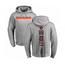 Football Chicago Bears #88 Riley Ridley Ash Backer Pullover Hoodie