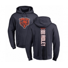 Football Chicago Bears #88 Riley Ridley Navy Blue Backer Pullover Hoodie