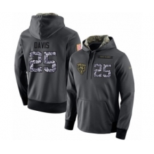 Football Men's Chicago Bears #25 Mike Davis Stitched Black Anthracite Salute to Service Player Performance Hoodie
