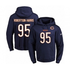 Football Men's Chicago Bears #95 Roy Robertson-Harris Navy Blue Name & Number Pullover Hoodie