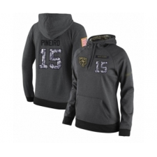 Football Women's Chicago Bears #15 Eddy Pineiro Stitched Black Anthracite Salute to Service Player Performance Hoodie