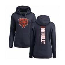 Football Women's Chicago Bears #88 Riley Ridley Navy Blue Backer Pullover Hoodie