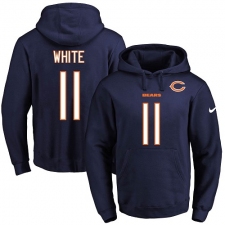 NFL Men's Nike Chicago Bears #11 Kevin White Navy Blue Name & Number Pullover Hoodie