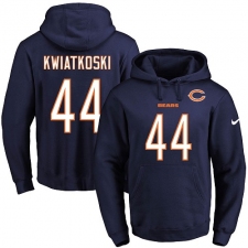 NFL Men's Nike Chicago Bears #44 Nick Kwiatkoski Navy Blue Name & Number Pullover Hoodie