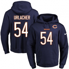 NFL Men's Nike Chicago Bears #54 Brian Urlacher Navy Blue Name & Number Pullover Hoodie