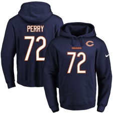 NFL Men's Nike Chicago Bears #72 William Perry Navy Blue Name & Number Pullover Hoodie